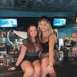 Green lace up bodysuit